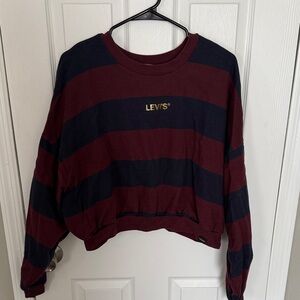 Levi’s Striped Cropped Sweatshirt